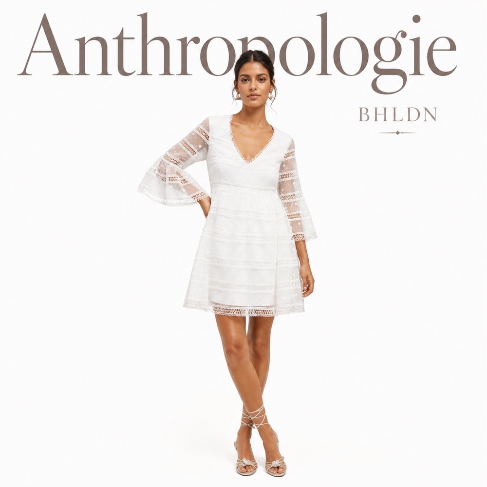 Anthropologie BHLDN White Mini Dress